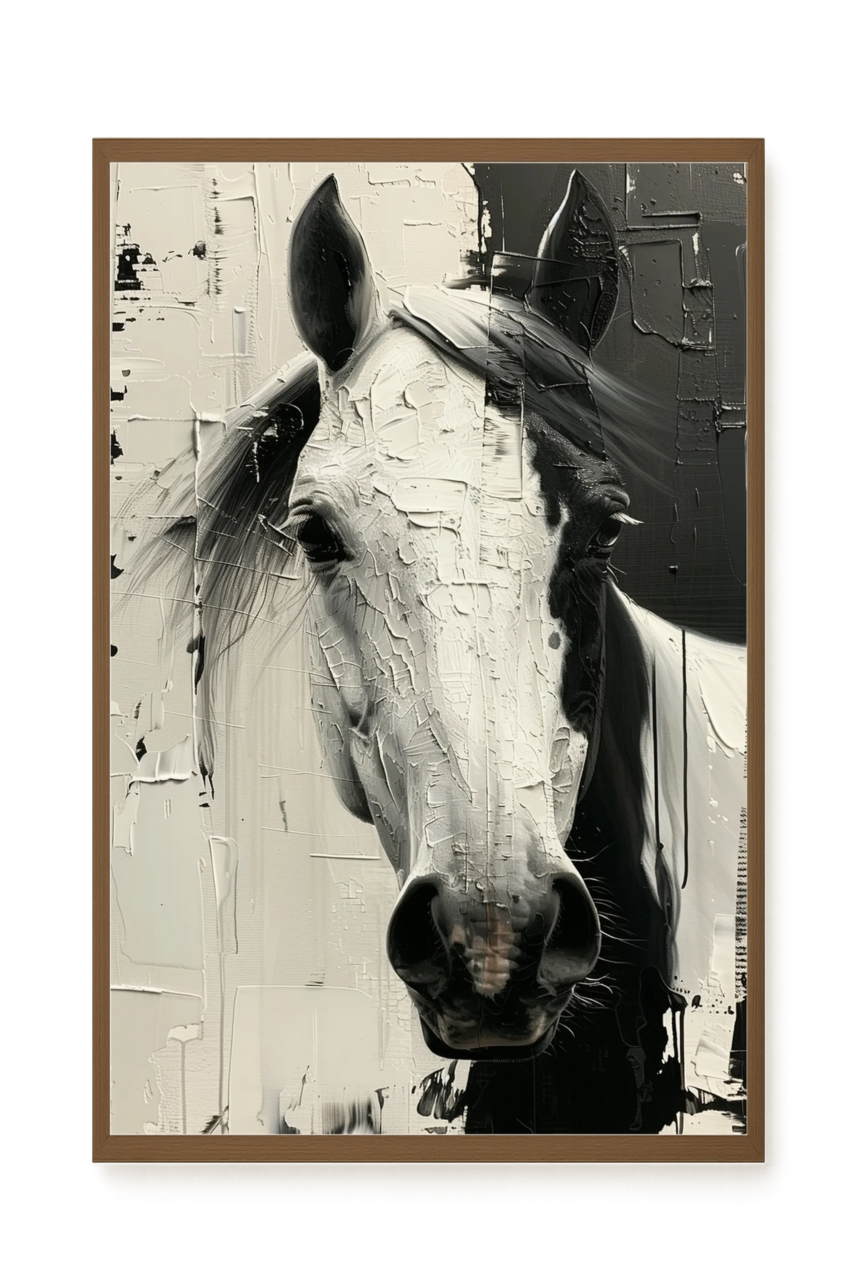 Expressive Abstract Horse Canvas Print