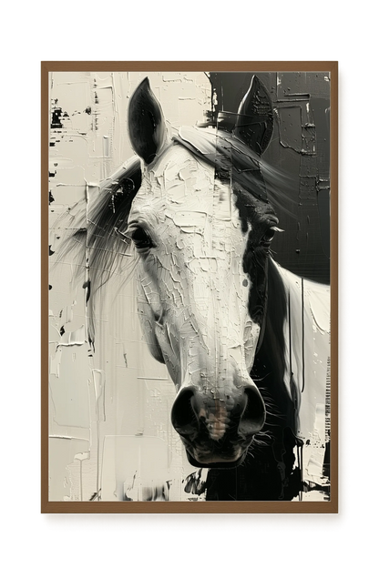 Expressive Abstract Horse Canvas Print