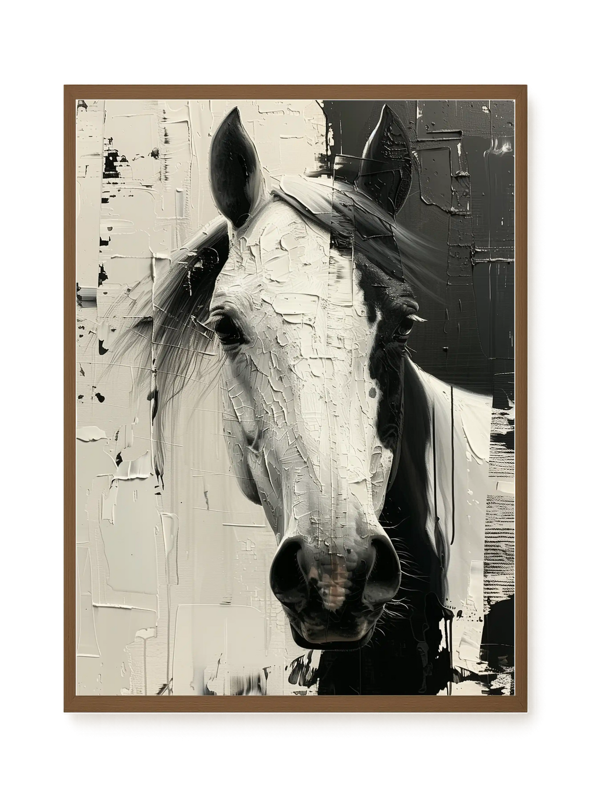 Expressive Abstract Horse Canvas Print
