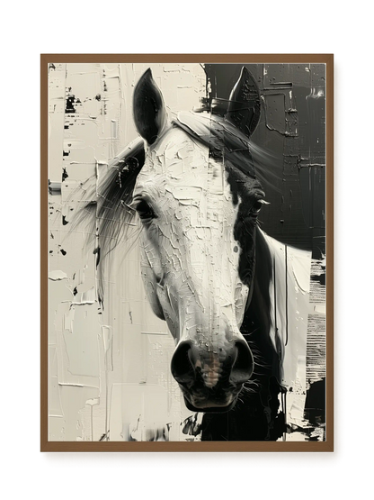 Expressive Abstract Horse Canvas Print