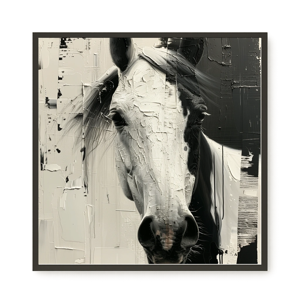 Expressive Abstract Horse Canvas Print