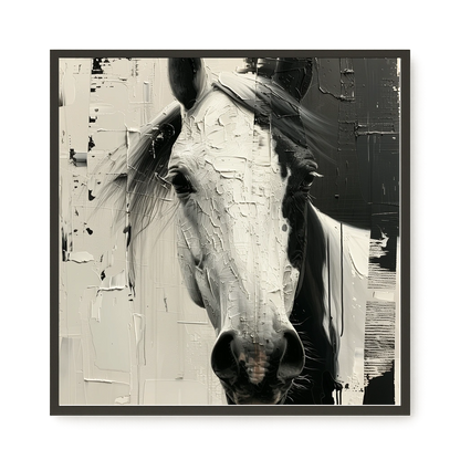 Expressive Abstract Horse Canvas Print