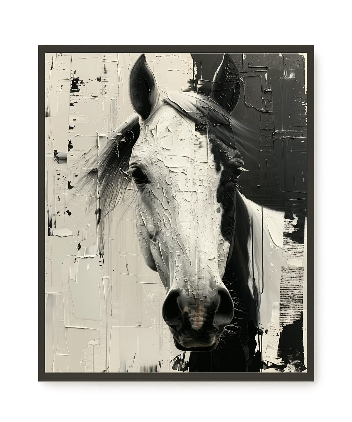 Expressive Abstract Horse Canvas Print