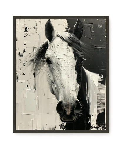 Expressive Abstract Horse Canvas Print
