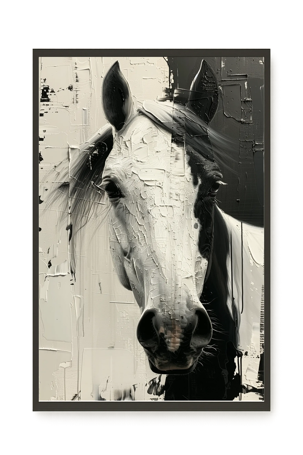 Expressive Abstract Horse Canvas Print