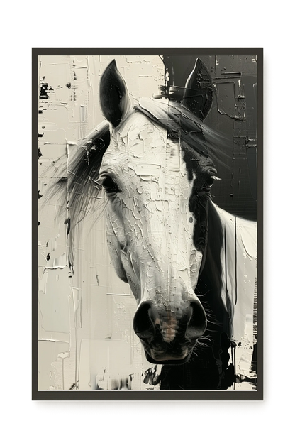 Expressive Abstract Horse Canvas Print