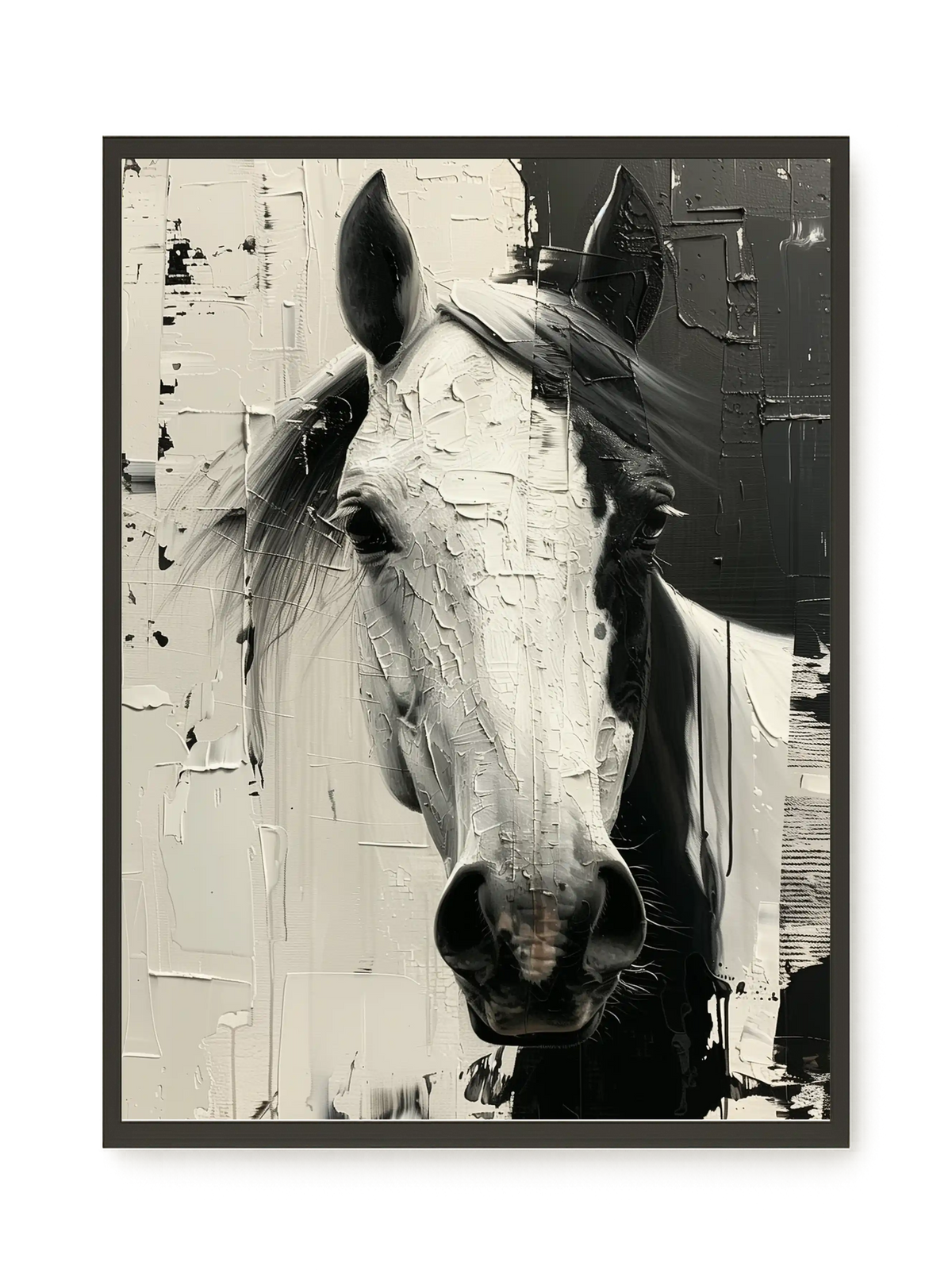 Expressive Abstract Horse Canvas Print