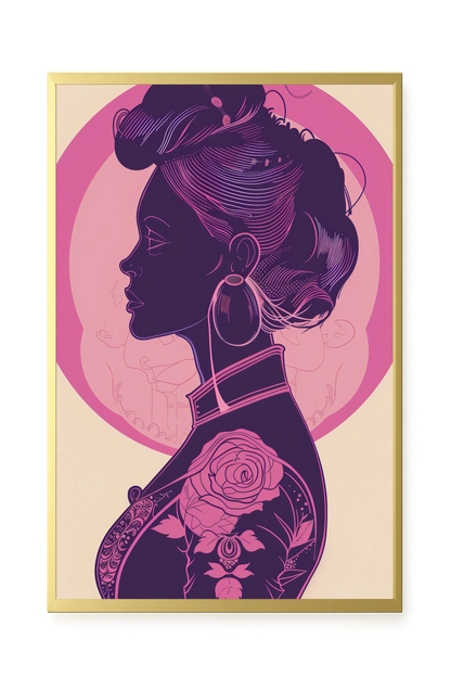 Floral Feminine Symbolism Canvas Print