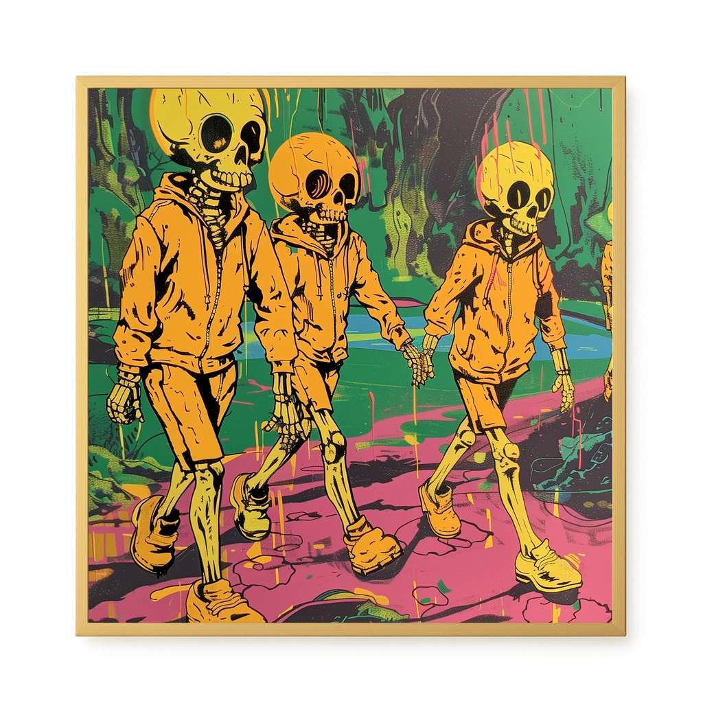 Skeleton Kids Canvas Print