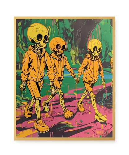 Skeleton Kids Canvas Print