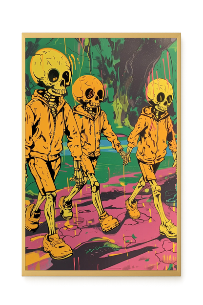 Skeleton Kids Canvas Print