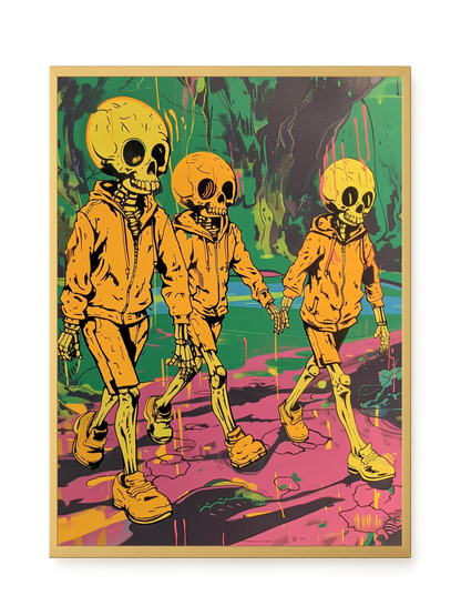 Skeleton Kids Canvas Print