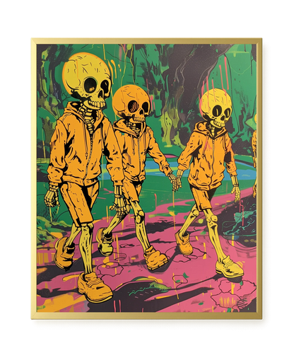 Skeleton Kids Canvas Print
