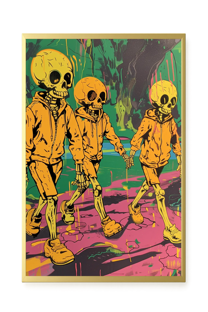 Skeleton Kids Canvas Print
