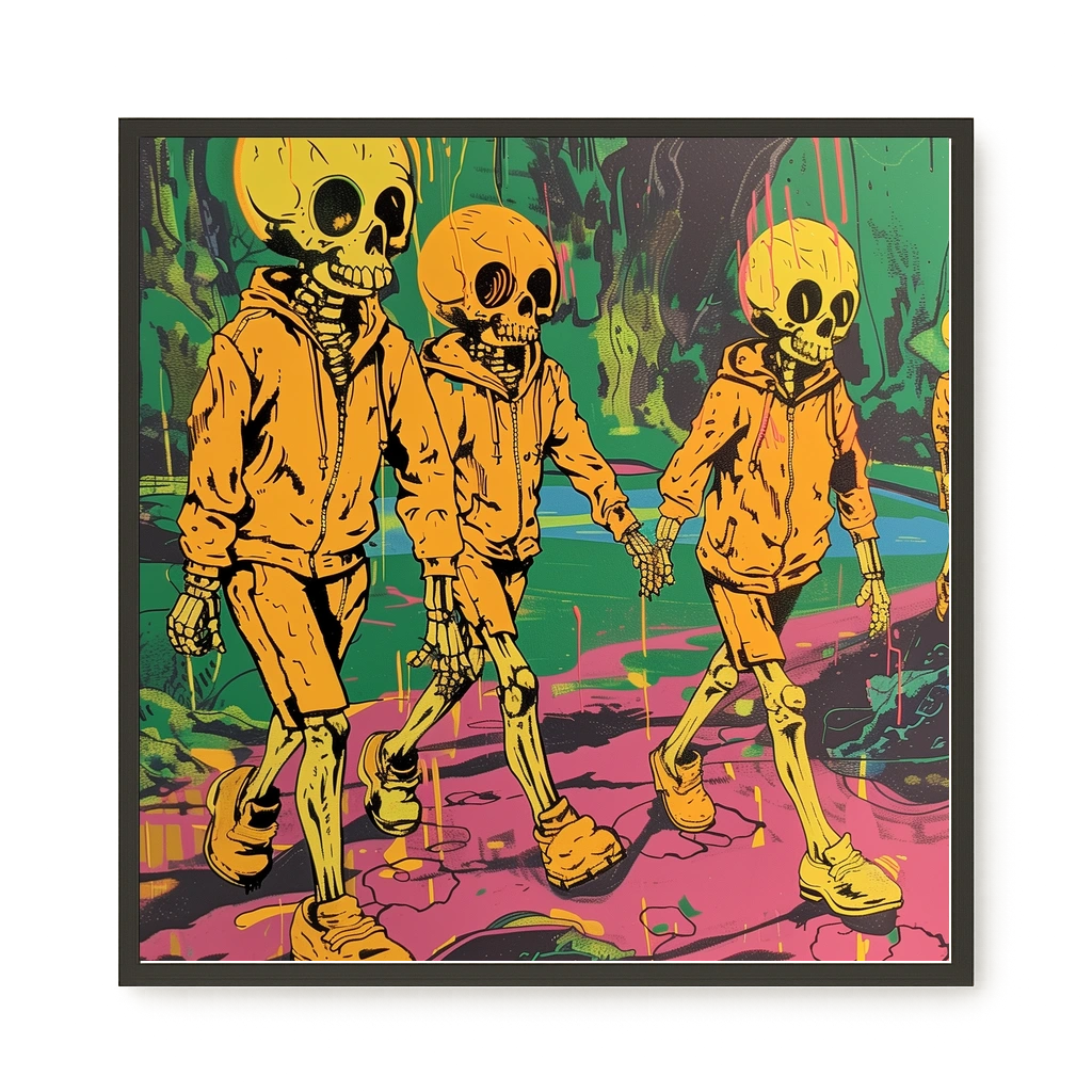Skeleton Kids Canvas Print