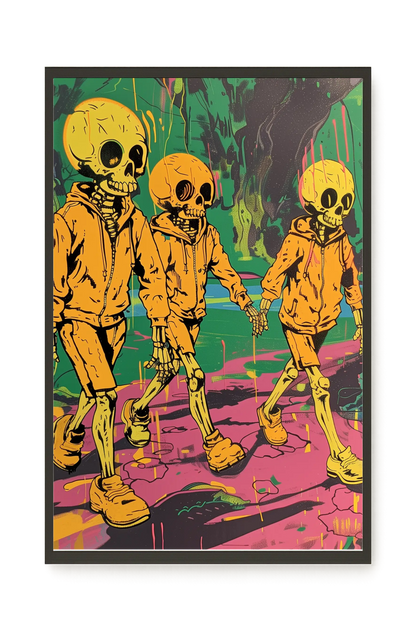 Skeleton Kids Canvas Print