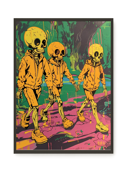 Skeleton Kids Canvas Print