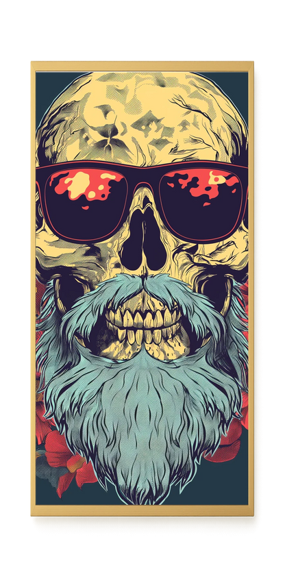 Floral Skull Canvas Wall Art