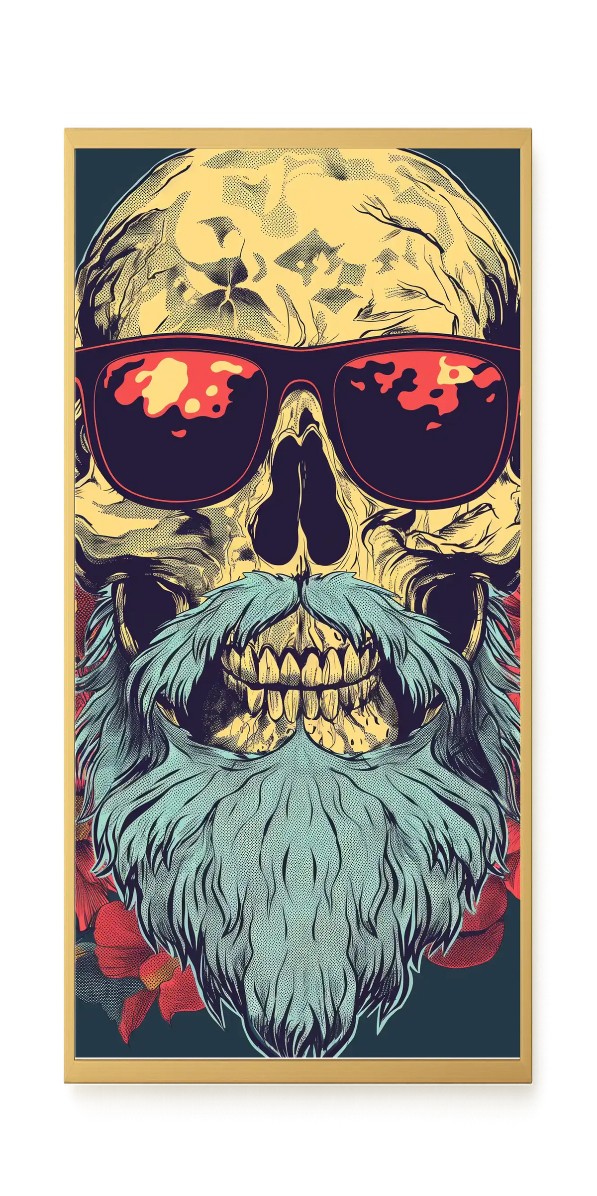 Floral Skull Canvas Wall Art