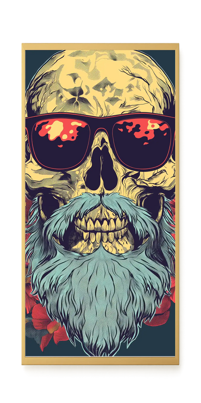 Floral Skull Canvas Wall Art