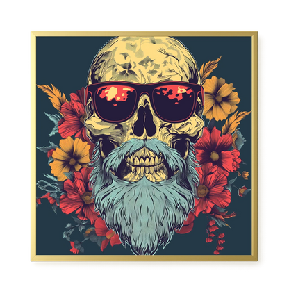Floral Skull Canvas Wall Art