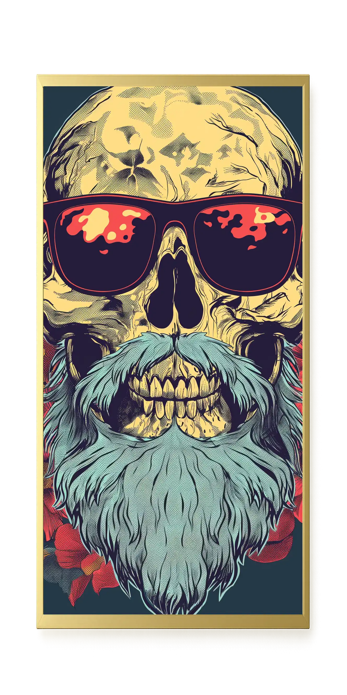 Floral Skull Canvas Wall Art