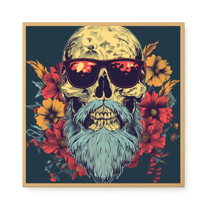 Floral Skull Canvas Wall Art
