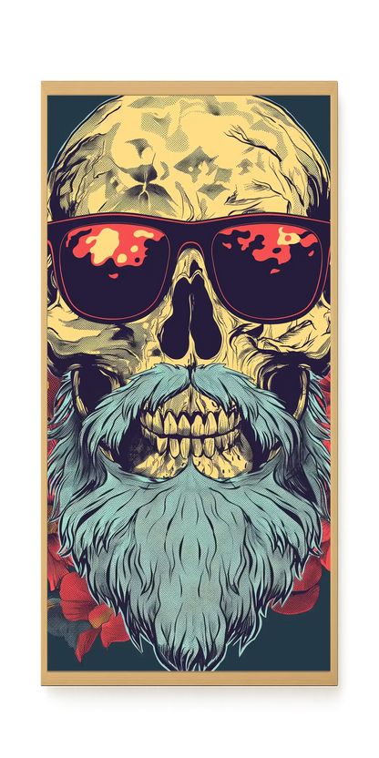 Floral Skull Canvas Wall Art