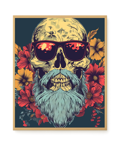 Floral Skull Canvas Wall Art