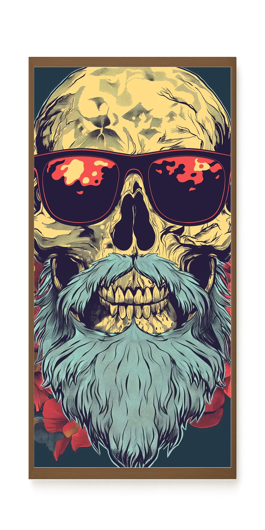 Floral Skull Canvas Wall Art