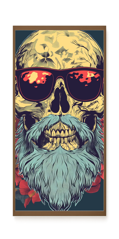 Floral Skull Canvas Wall Art