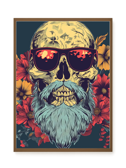 Floral Skull Canvas Wall Art
