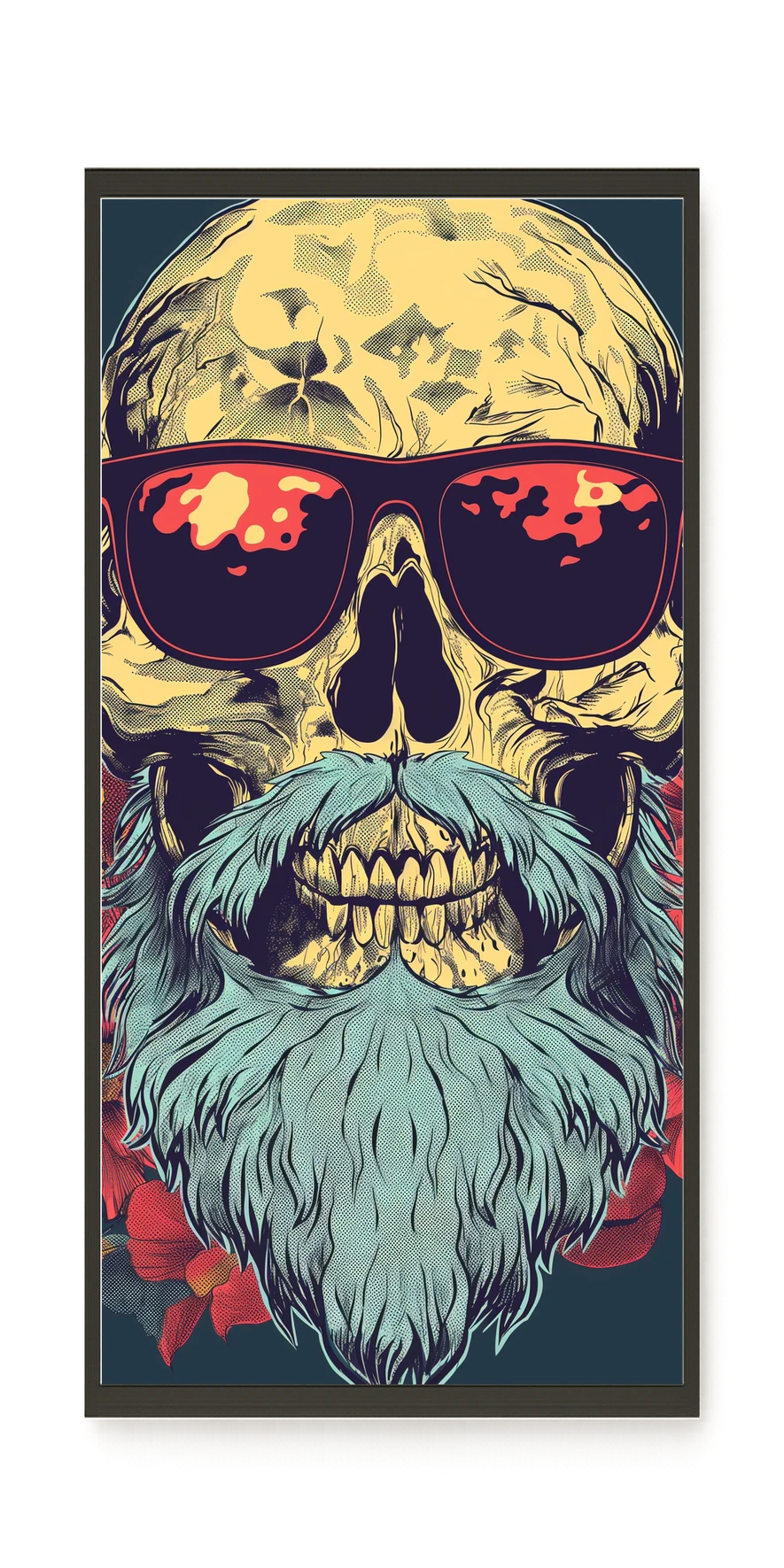 Floral Skull Canvas Wall Art