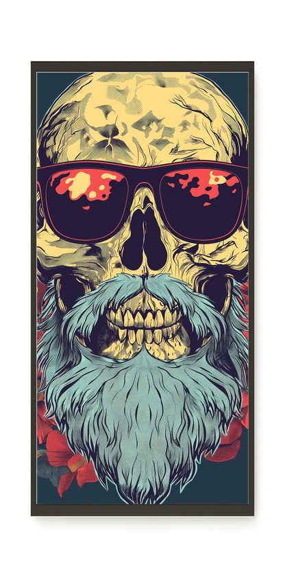 Floral Skull Canvas Wall Art