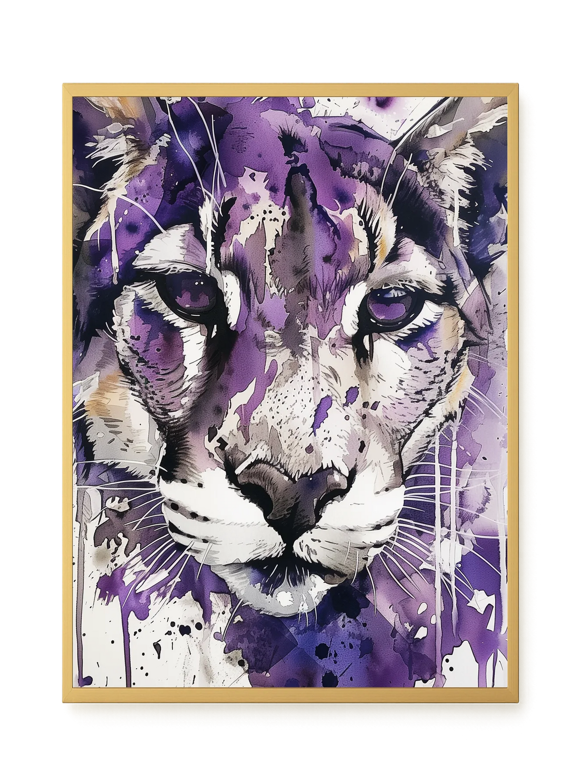 Watercolor Lion Canvas Wall Art