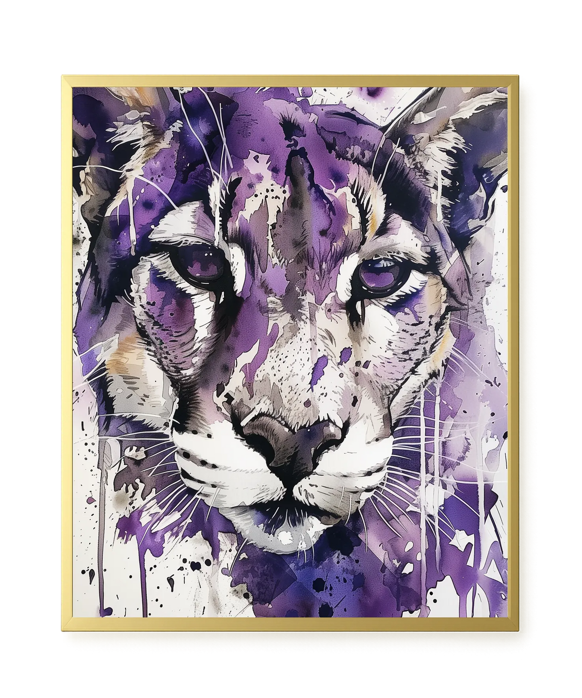 Watercolor Lion Canvas Wall Art