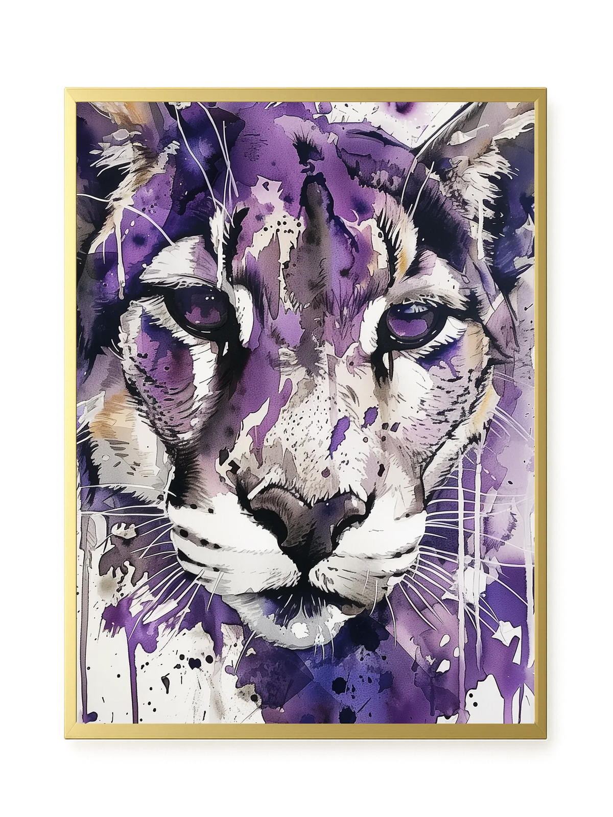 Watercolor Lion Canvas Wall Art