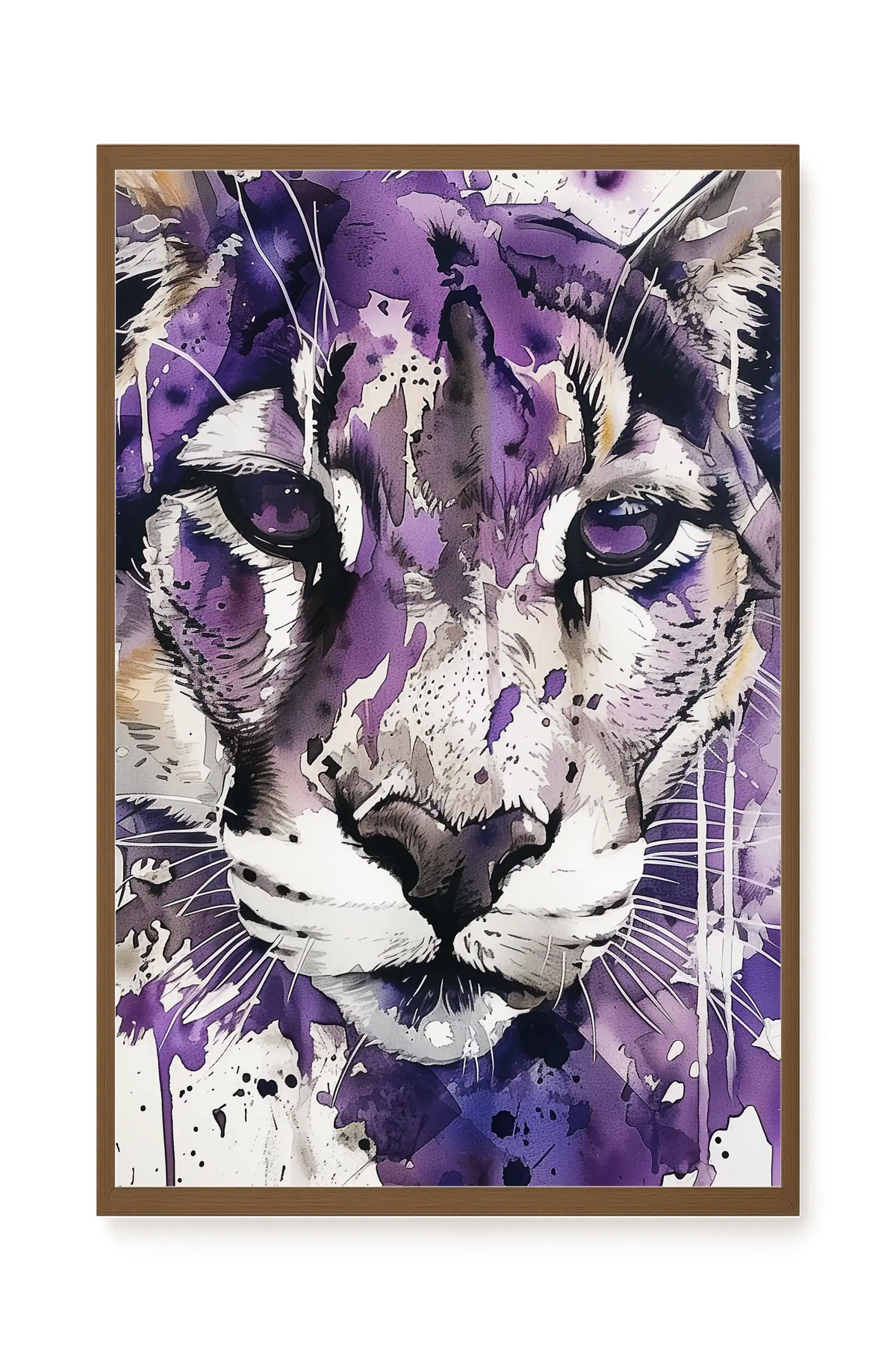 Watercolor Lion Canvas Wall Art