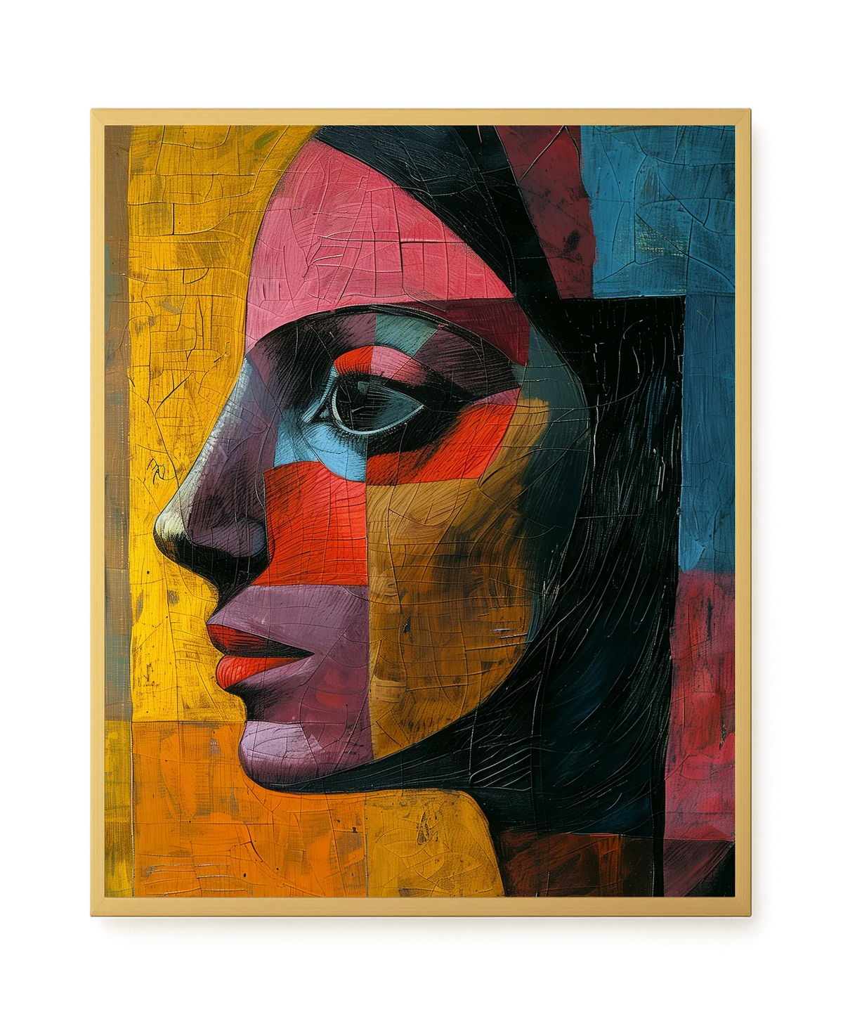 Geometric Portrait Canvas Wall Art