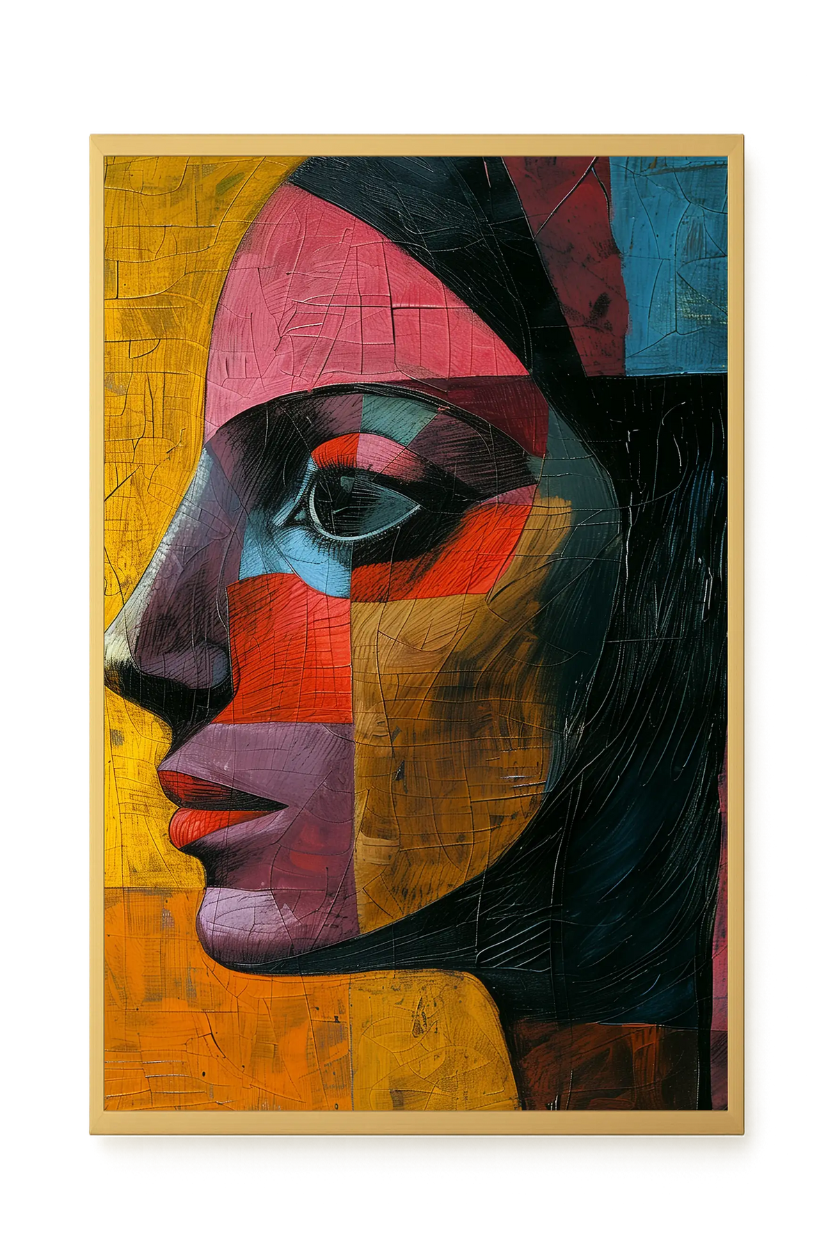 Geometric Portrait Canvas Wall Art