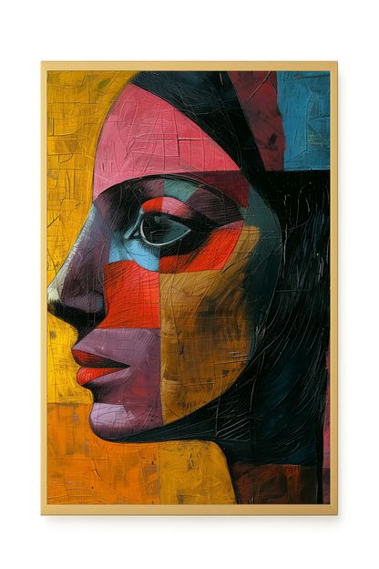 Geometric Portrait Canvas Wall Art