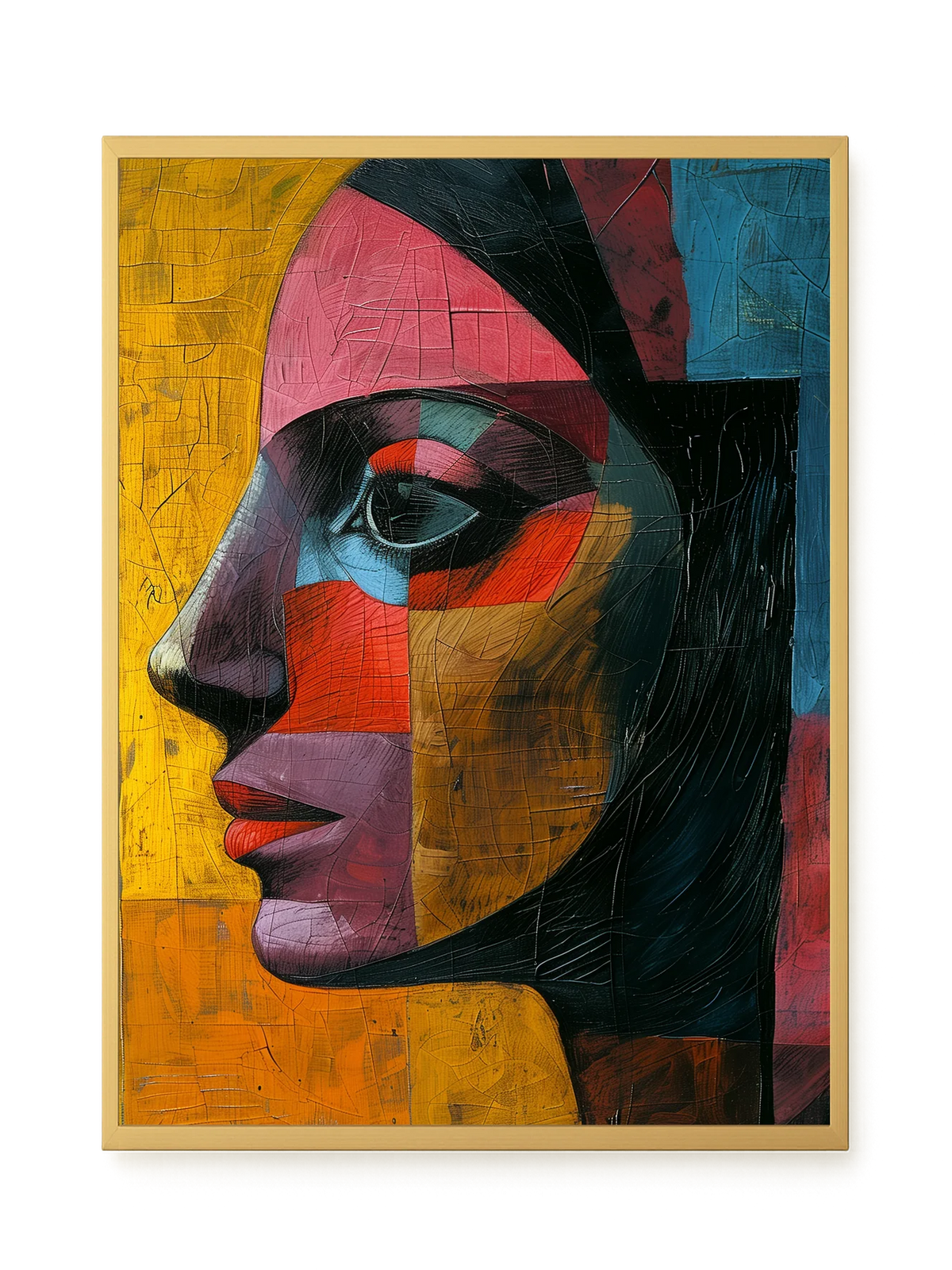 Geometric Portrait Canvas Wall Art