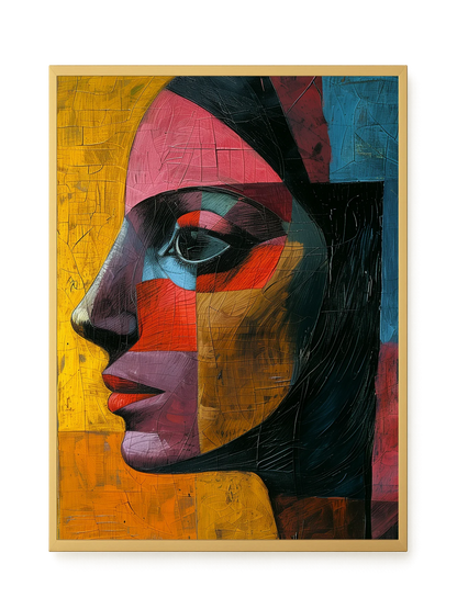 Geometric Portrait Canvas Wall Art