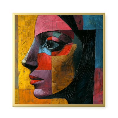 Geometric Portrait Canvas Wall Art