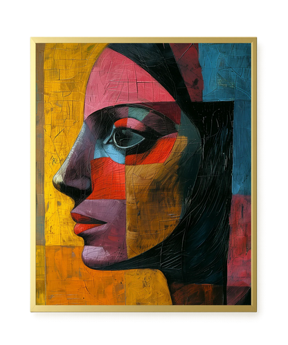 Geometric Portrait Canvas Wall Art