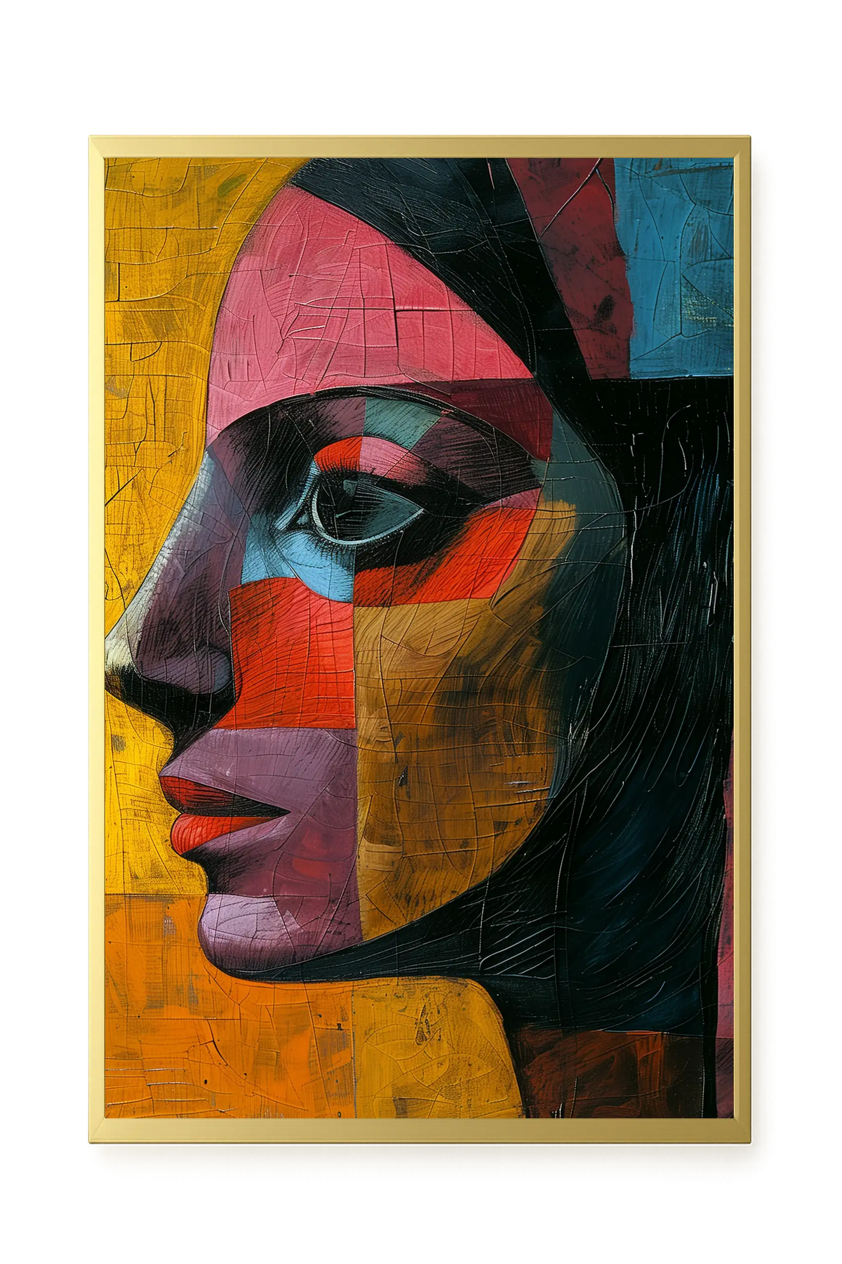 Geometric Portrait Canvas Wall Art