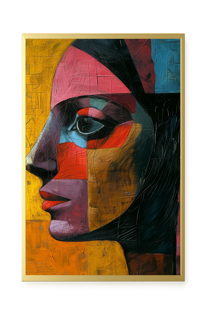Geometric Portrait Canvas Wall Art