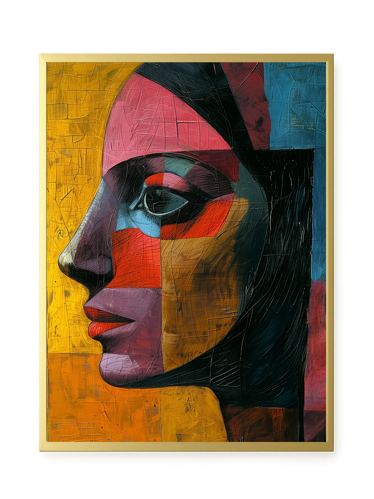 Geometric Portrait Canvas Wall Art