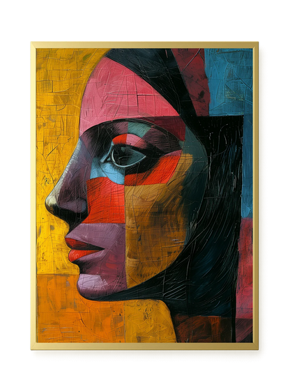 Geometric Portrait Canvas Wall Art
