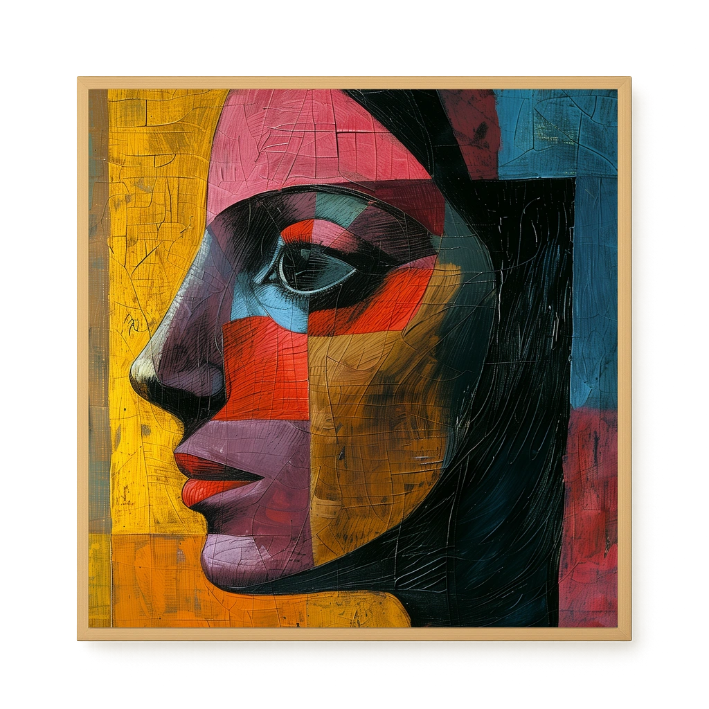 Geometric Portrait Canvas Wall Art